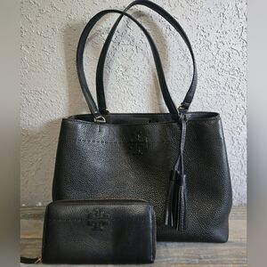 Tory Burch McGraw Tote W/ Matching Wallet